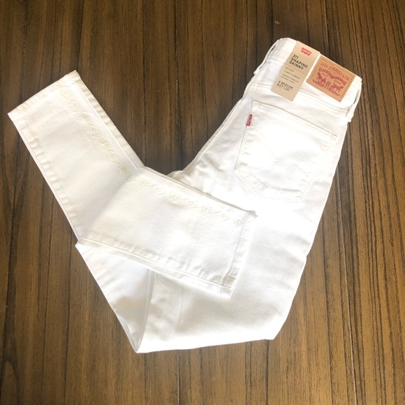 levi's 311 white jeans